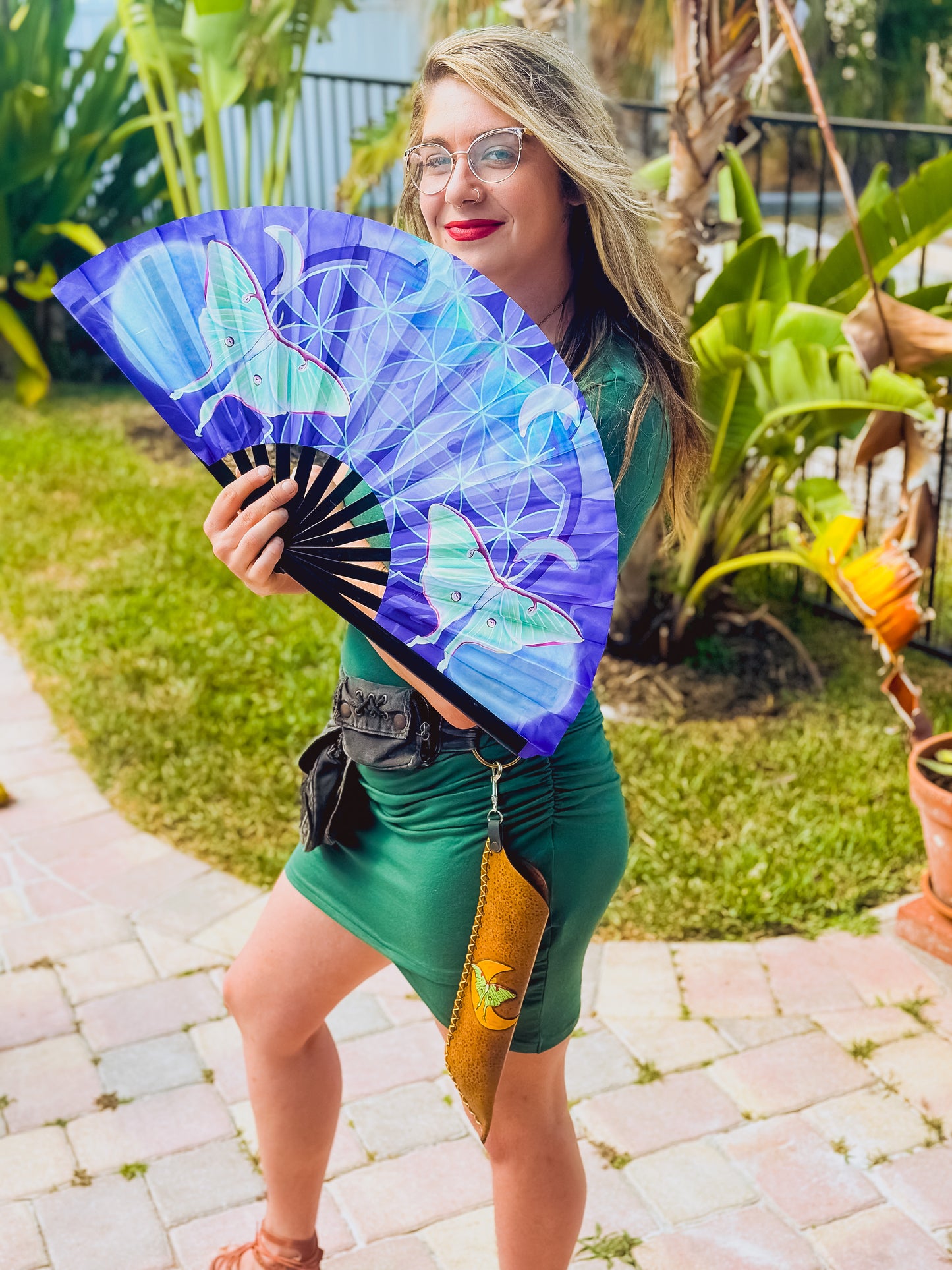 Leather Charoite Fan Sheath