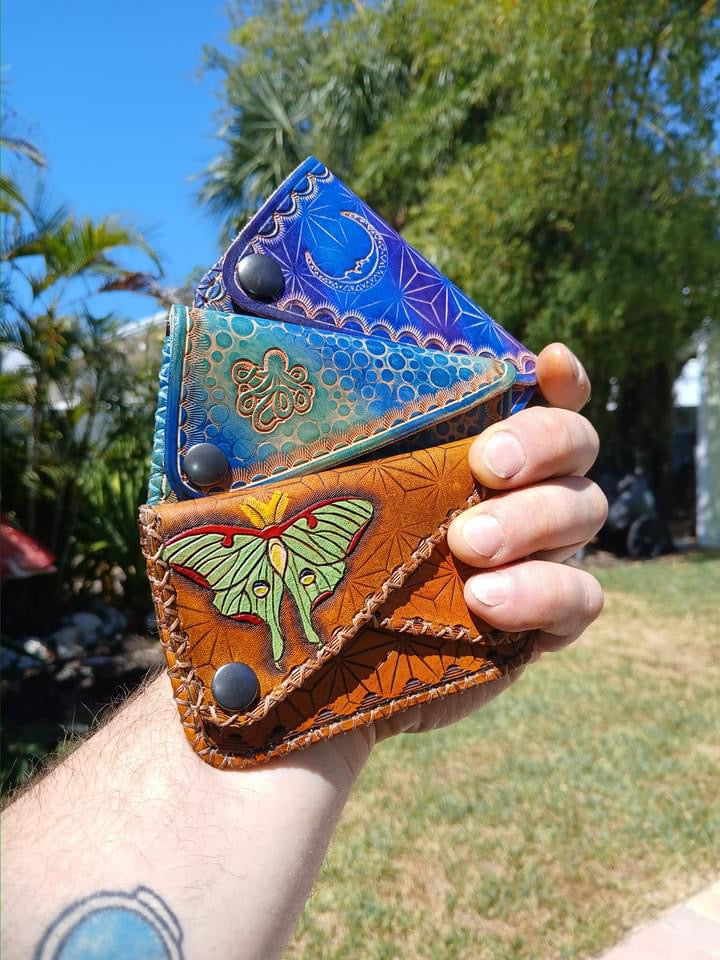 Leather Card/Cash Flap Wallet