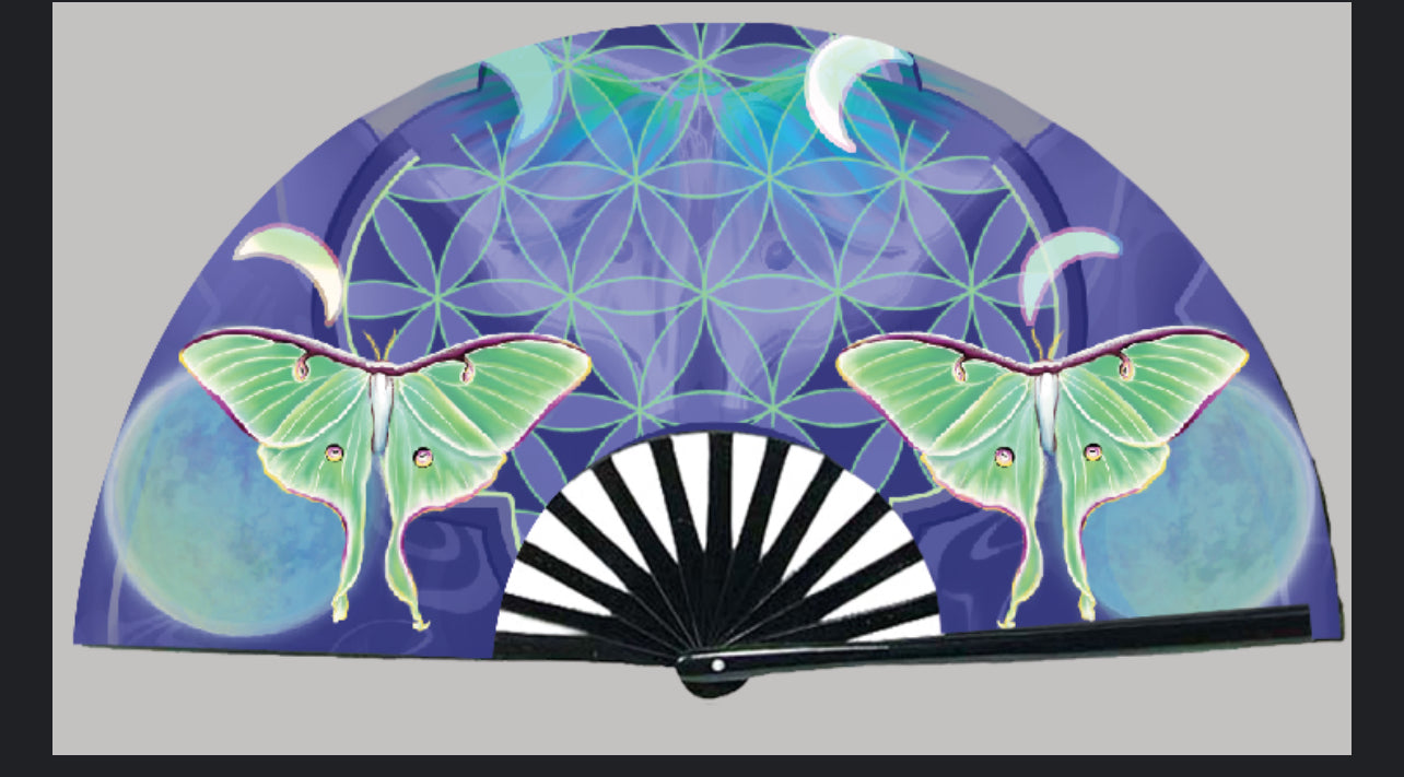 Luna Moth Folding Fan