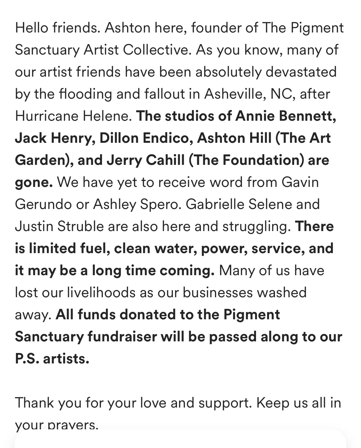 “Hear the Call” Fundraiser Shirt for Asheville Artists