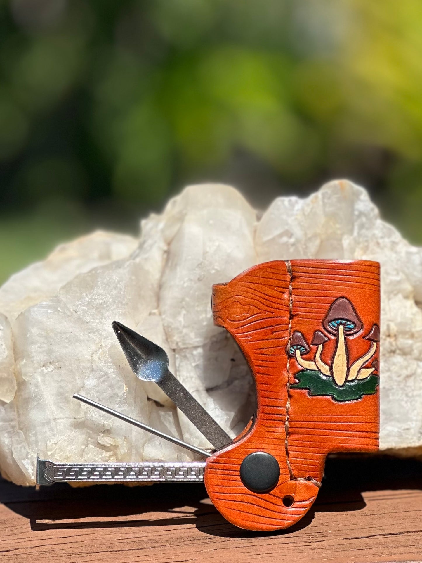 Leather Picker-Packer-Poker Lighter Case