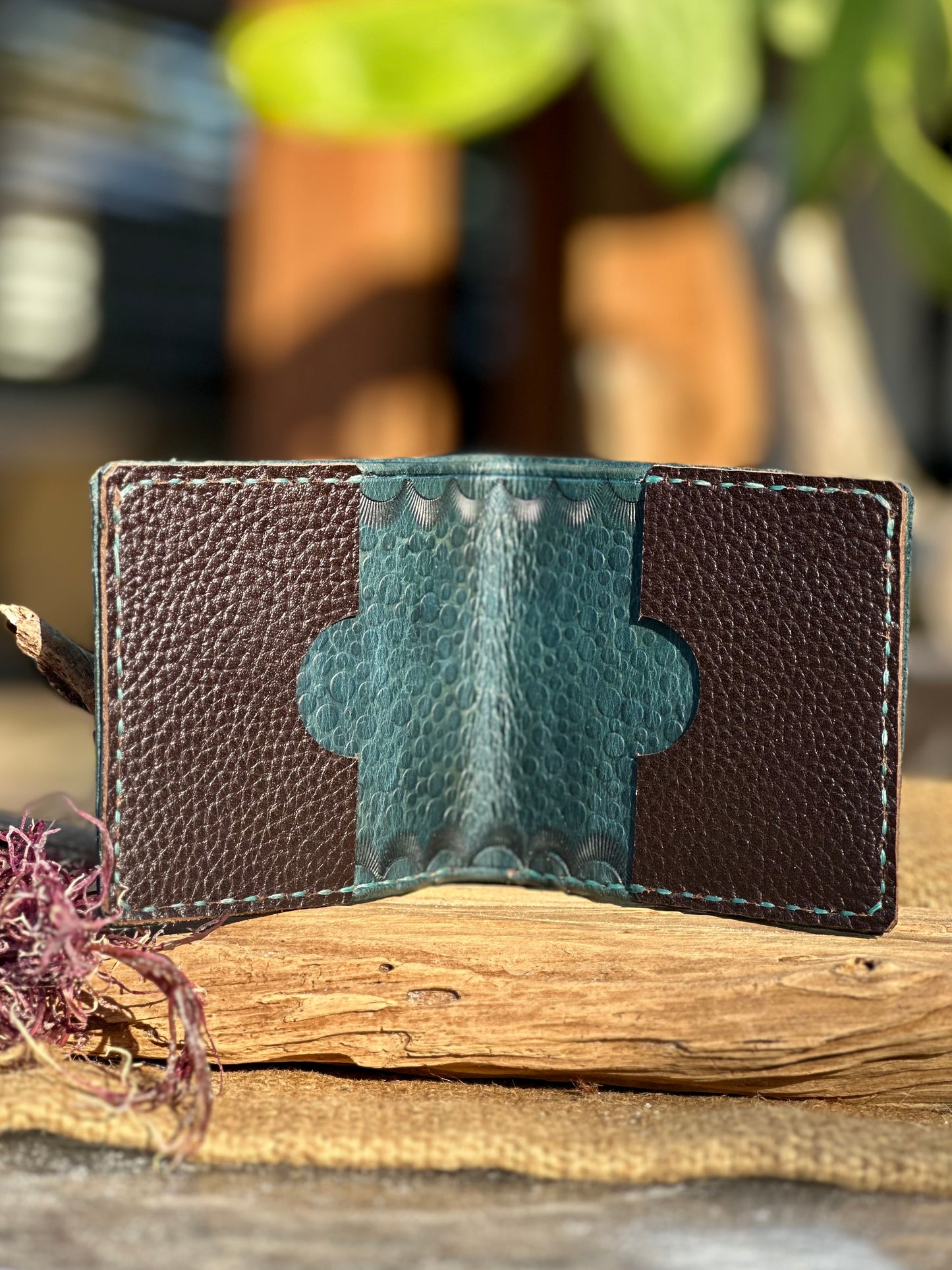 Leather Octopus Bifold Wallet