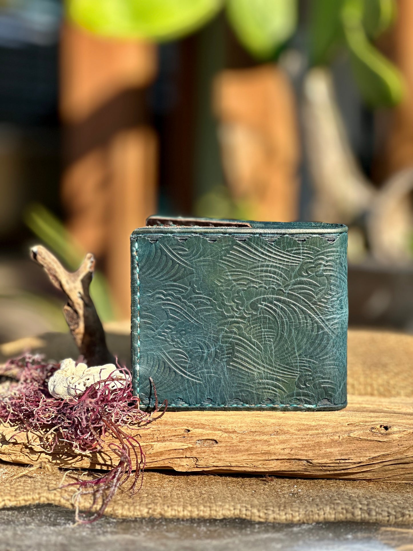 Leather Octopus Bifold Wallet