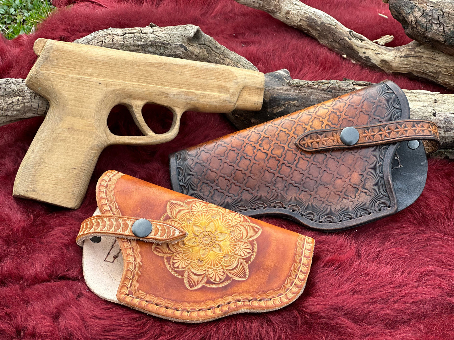 Leather Left Handed Gun Holster