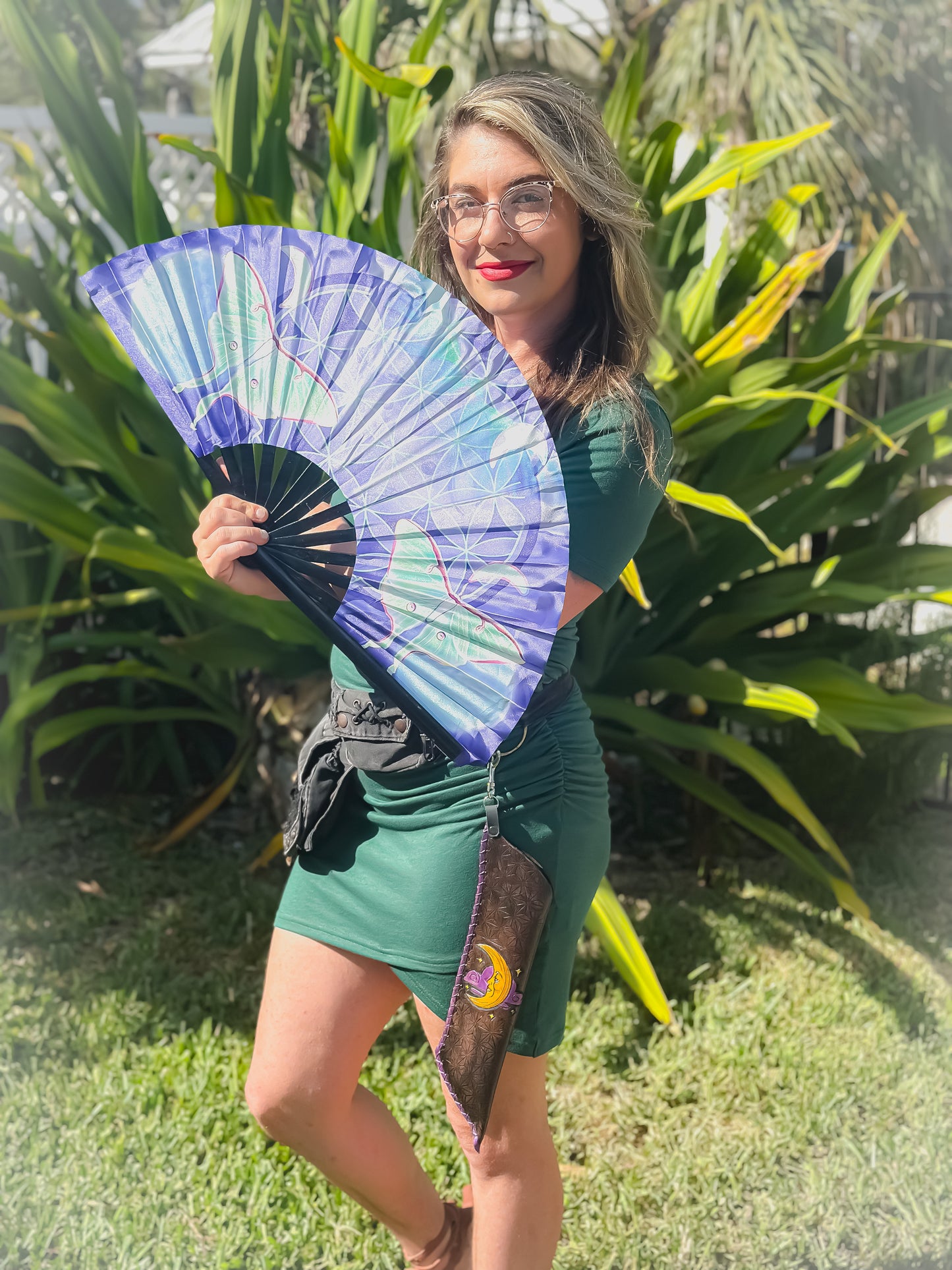 Leather Luna Moth Fan Sheath