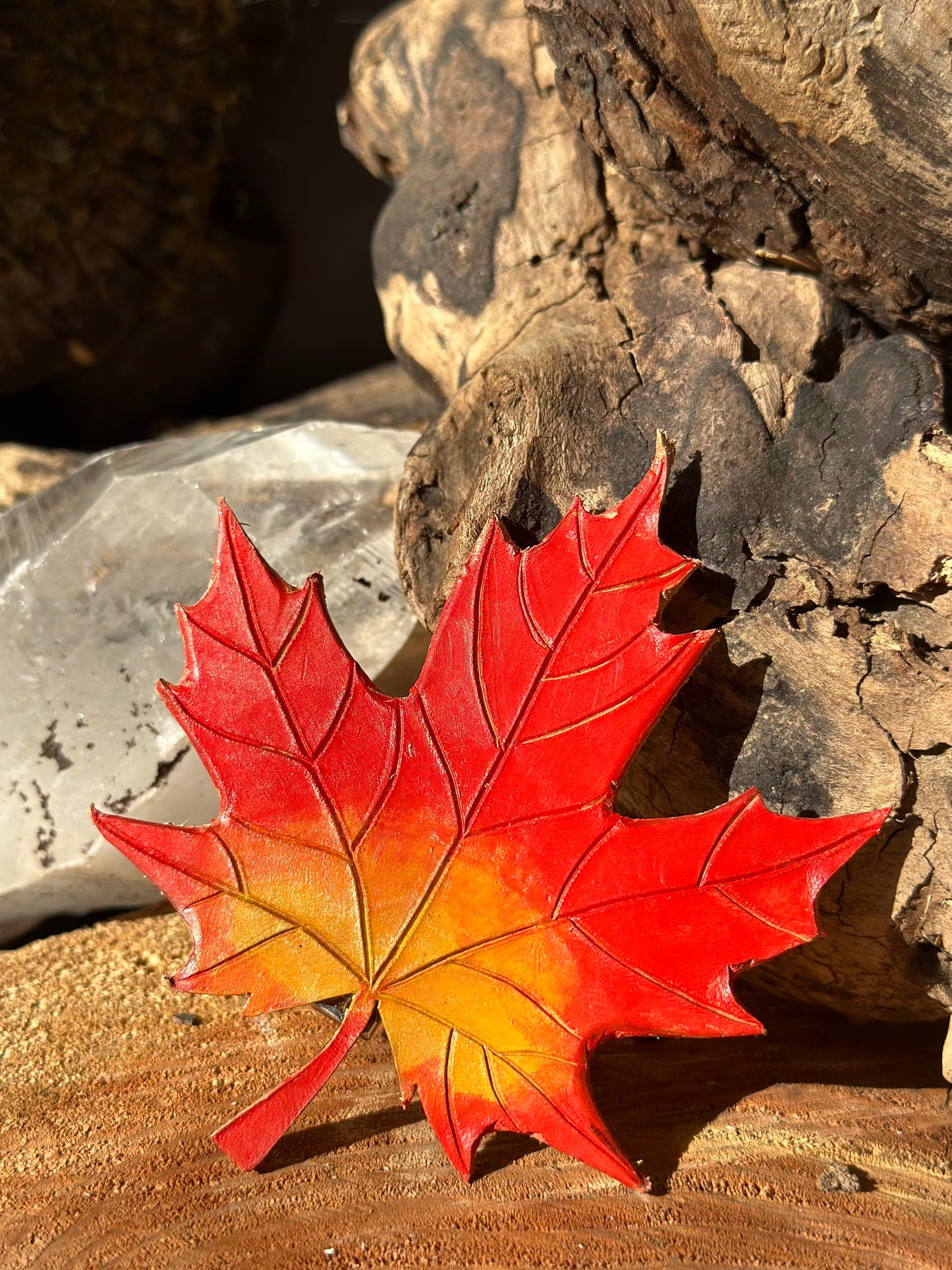 Fall Leaf Hair Barrette