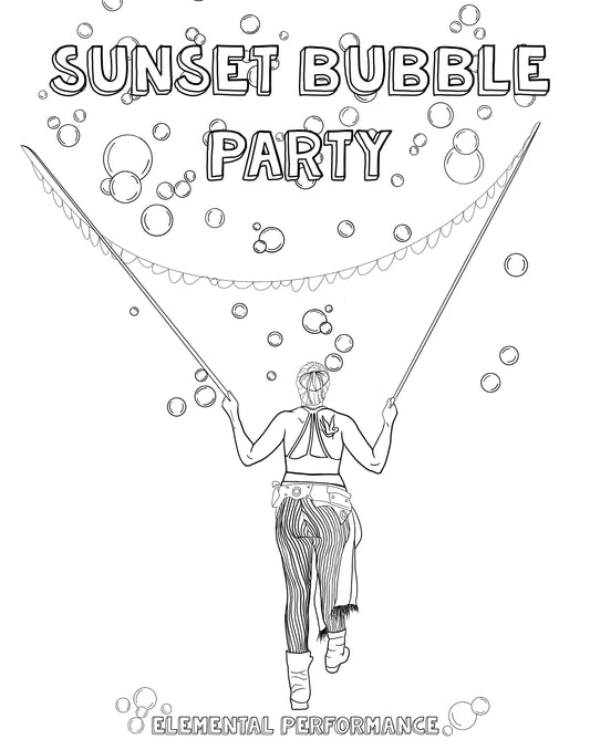 Elemental Performance Bubble Party Coloring Page