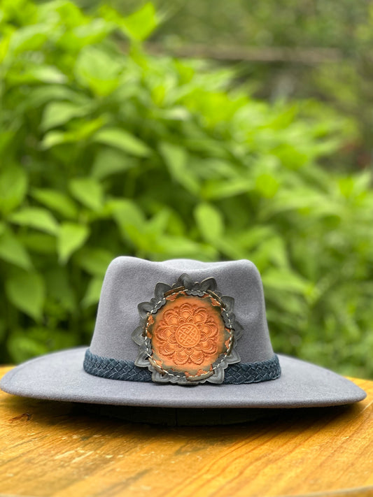 Leather Mandala Patch Hat