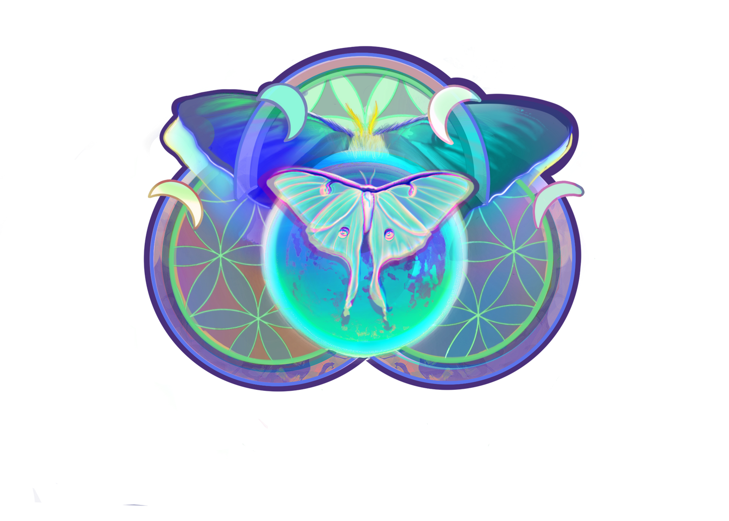 Luna Moth Crop Top