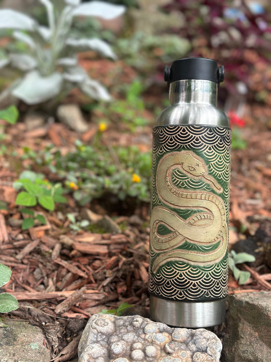 Green Snake Water Bottle