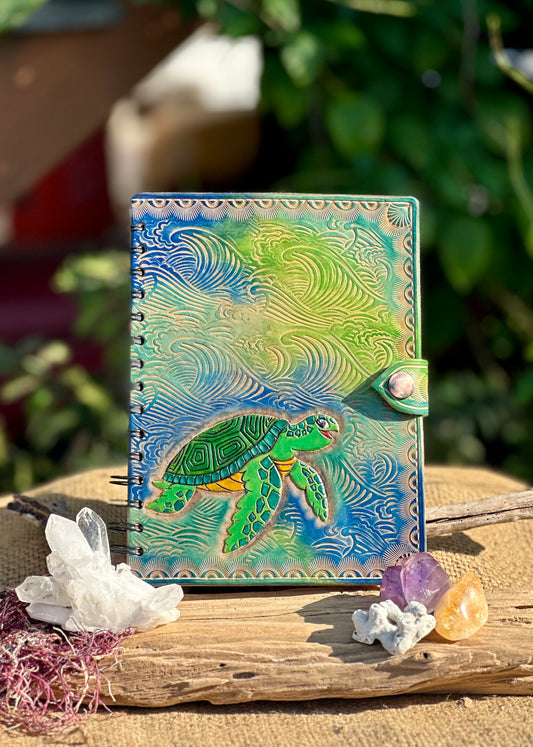 Leather Sea Turtle Sketchbook / Journal