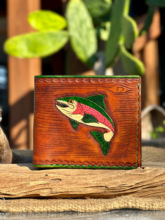 Leather Trout Bifold Wallet