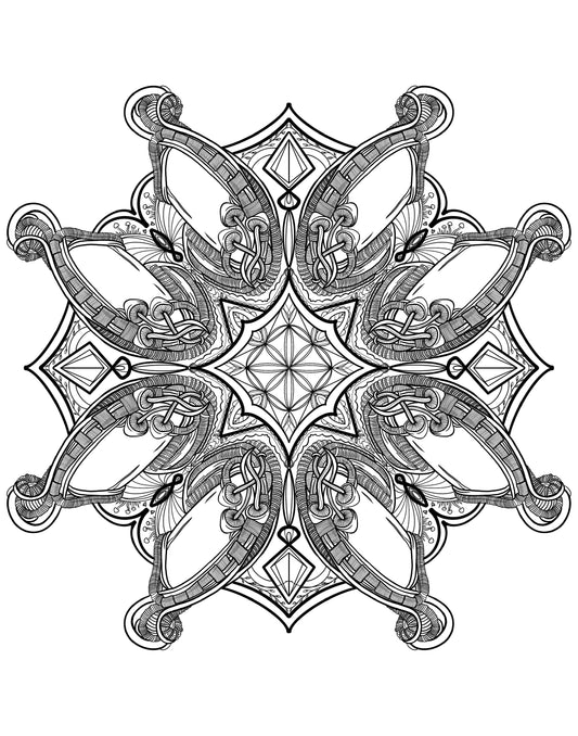 Micro~Macro Series - Wire Wrap by Michael Blessed Delaney Coloring Page