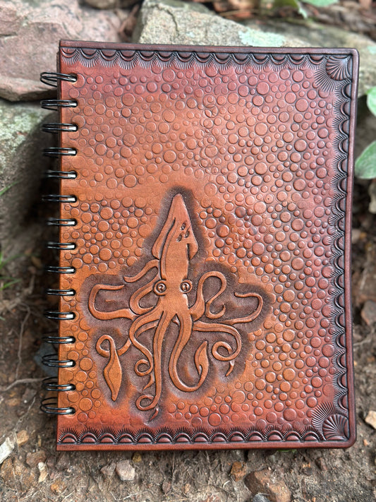 Leather Squid Mandala Sketchbook / Journal
