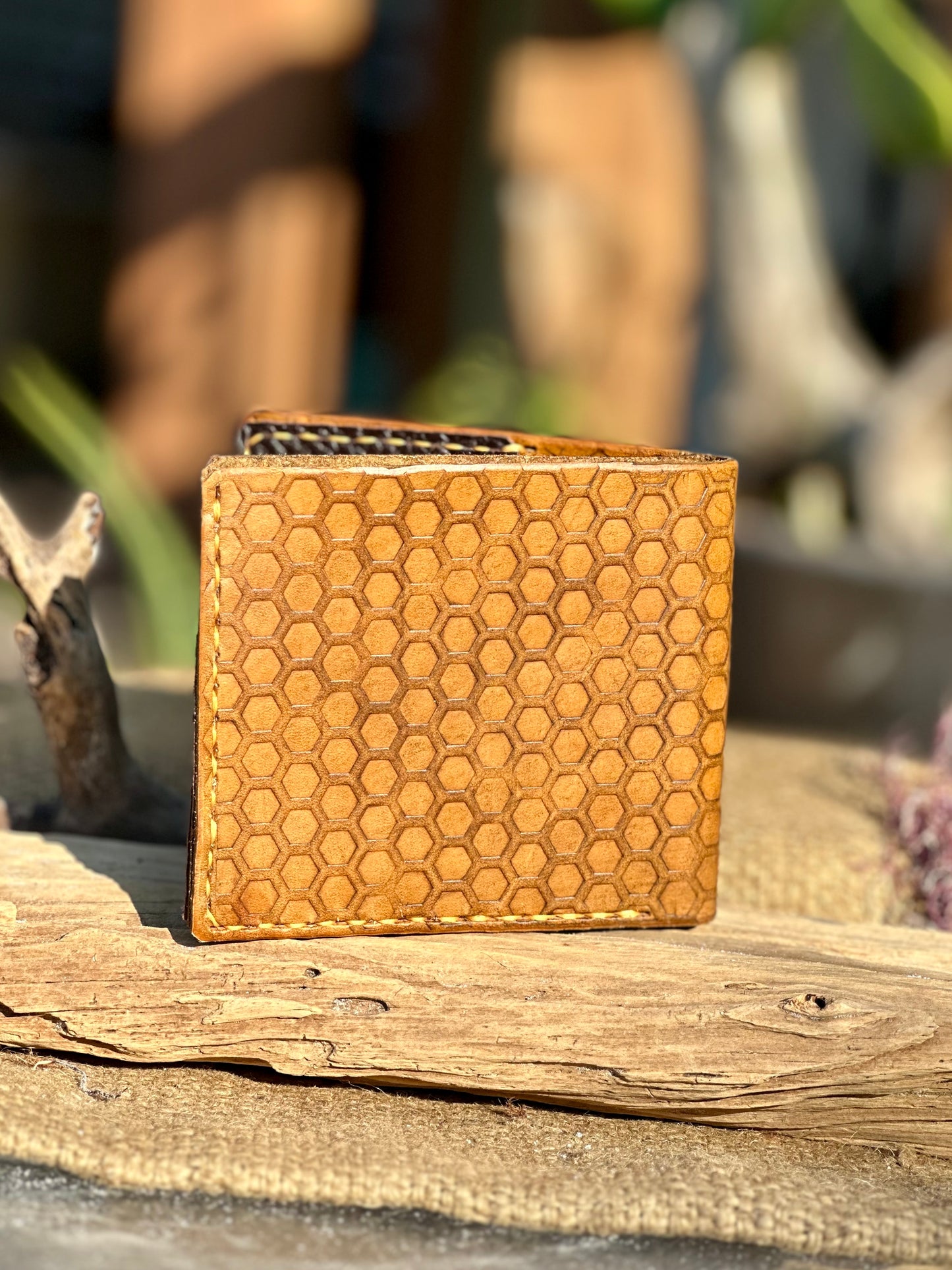 Leather Bee Bifold Wallet